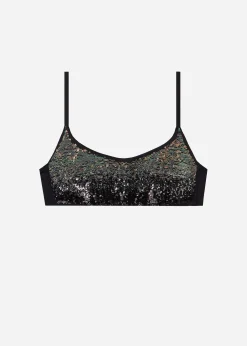 Women Calzedonia Las Vegas Graduated Sequin Brassiere Bikini Top