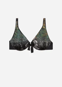 Women Calzedonia Las Vegas Sequin Balconette Bikini Top