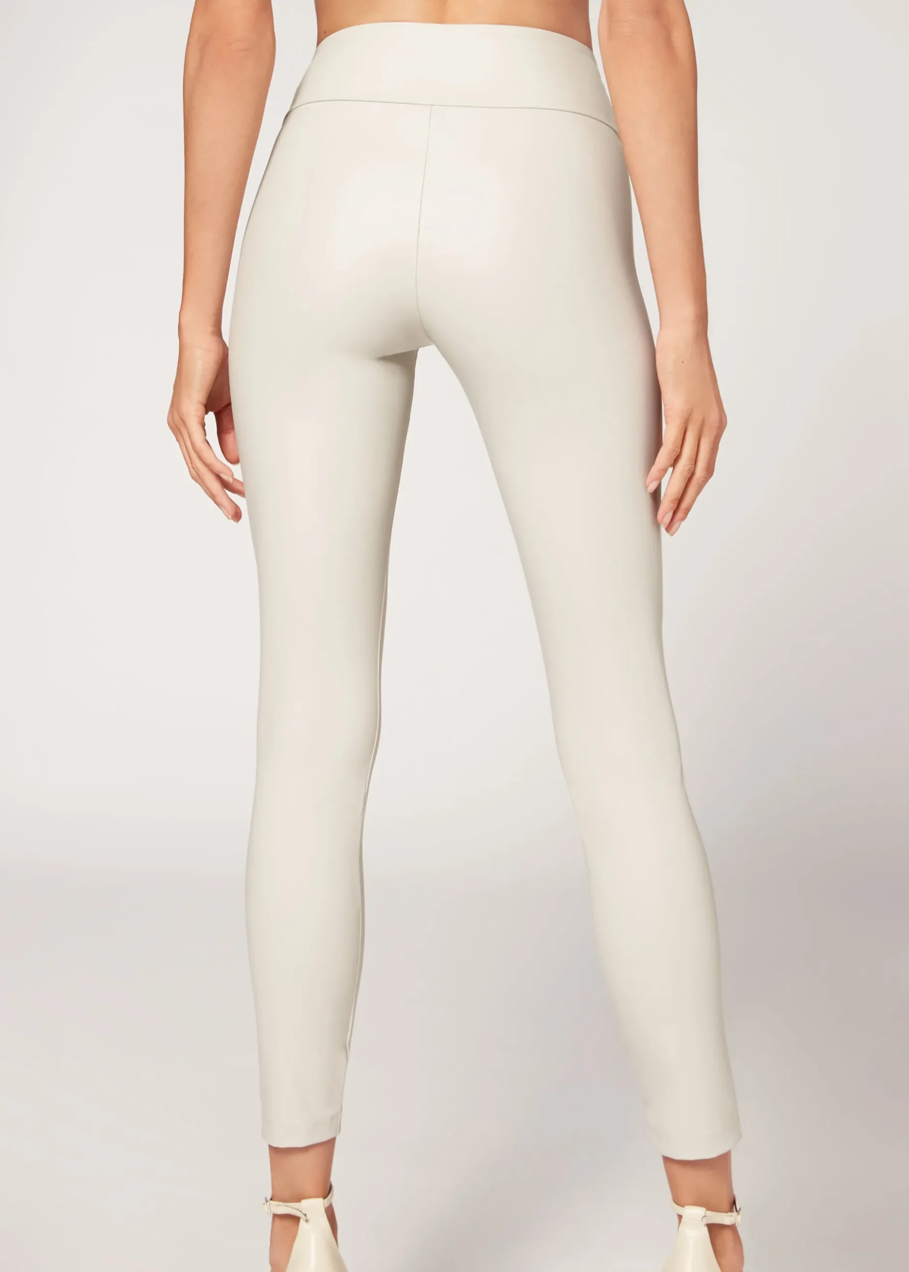 Women Calzedonia Leather Effect Leggings