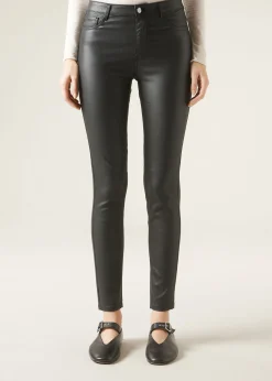 Women Calzedonia Leather Effect Skinny Leggings