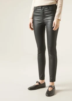 Women Calzedonia Leather Effect Skinny Leggings