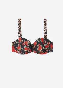 Women Calzedonia Lightly Padded Bandeau Bikini Top Nizza