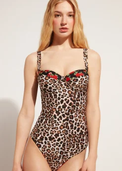 Women Calzedonia Lightly Padded Double Face Swimsuit Nizza