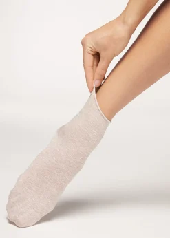 Women Calzedonia Linen And Viscose Short Socks
