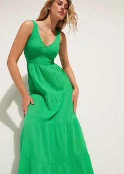 Women Calzedonia Long Dress With Flounced Skirt