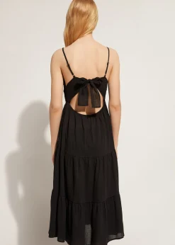 Women Calzedonia Macrame Lace Midi Dress With Flounced Skirt