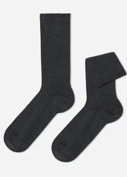 Men Calzedonia Men's Bandless Cotton Short Socks