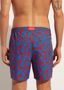 Men Calzedonia Men's Boxer Swim Shorts Formentera