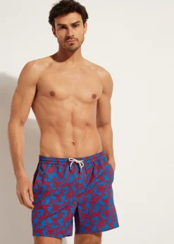 Men Calzedonia Men's Boxer Swim Shorts Formentera