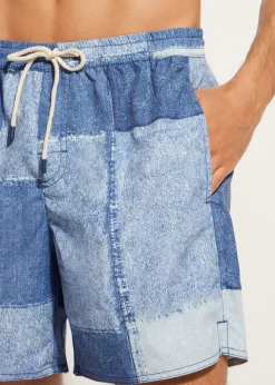 Men Calzedonia Men's Boxer Swim Shorts Formentera