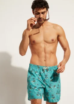 Men Calzedonia Men's Boxer Swim Shorts Formentera