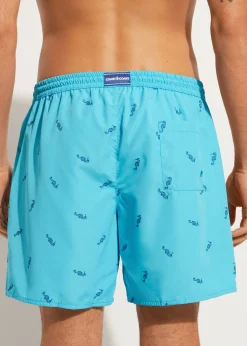 Men Calzedonia Men's Boxer Swim Shorts Formentera