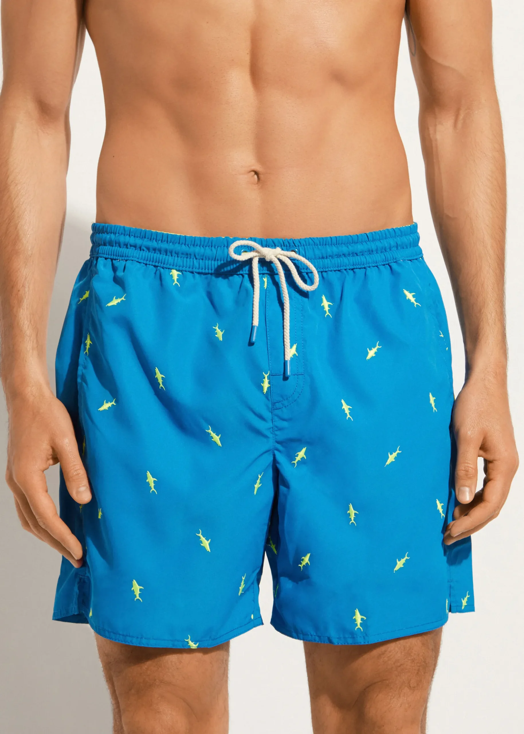 Men Calzedonia Men's Boxer Swim Shorts Formentera