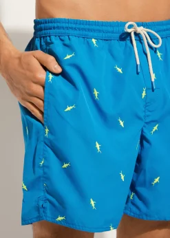 Men Calzedonia Men's Boxer Swim Shorts Formentera