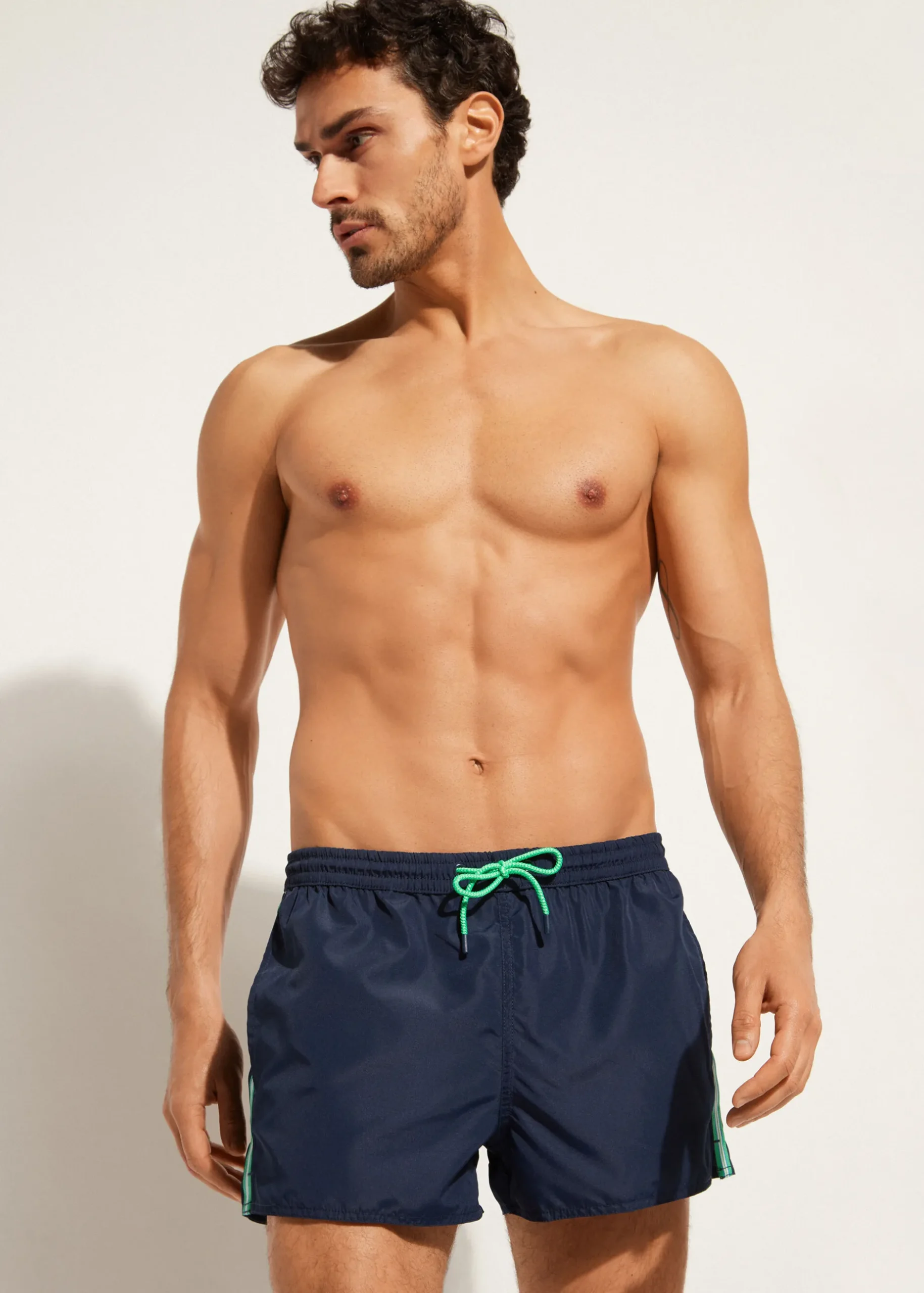 Men Calzedonia Men's Boxer Swim Shorts Ibiza Eco