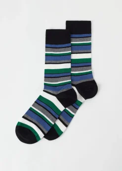 Men Calzedonia Men's Colourful Striped Crew Socks