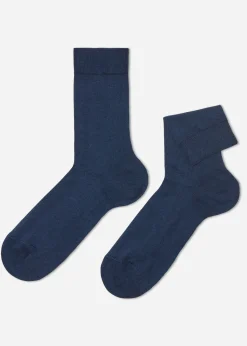 Men Calzedonia Men's Crewstretch Cotton Socks