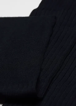 Men Calzedonia Men's Long Ribbed Lisle Thread Socks