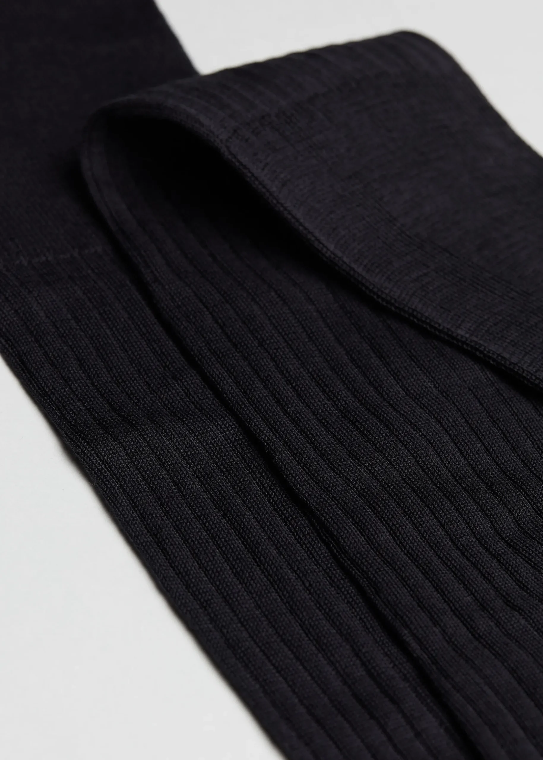 Men Calzedonia Men's Long Ribbed Lisle Thread Socks