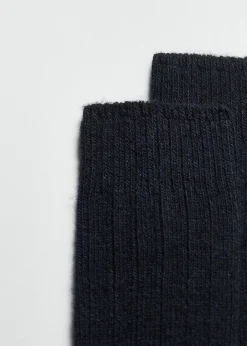 Men Calzedonia Men's Long Ribbed Socks With Wool And Cashmere
