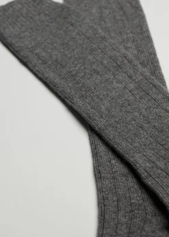 Men Calzedonia Men's Long Ribbed Socks With Wool And Cashmere