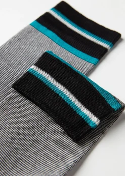 Men Calzedonia Men's Micro Striped Crew Socks