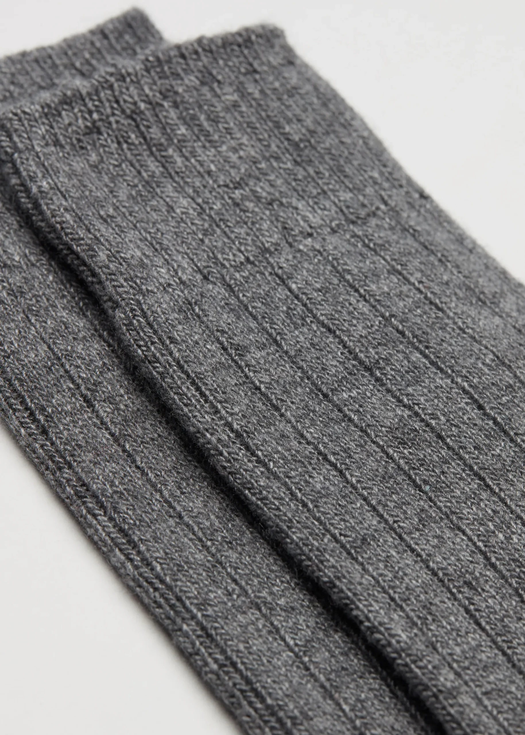 Men Calzedonia Men's Short Ribbed Socks With Wool And Cashmere