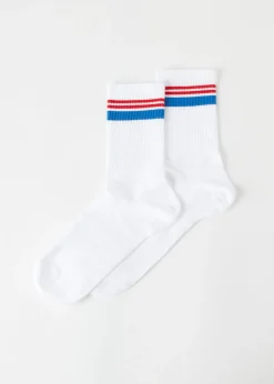 Men Calzedonia Men's Stripe Motif Crew Socks