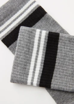Men Calzedonia Men's Stripe Motif Crew Socks