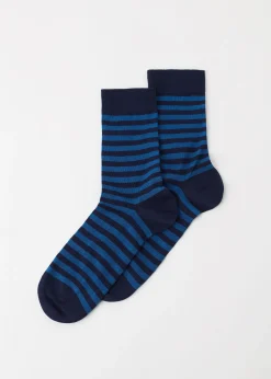 Men Calzedonia Men's Two-Tone Striped Crew Socks