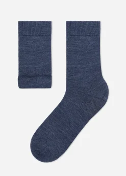 Men Calzedonia Men's Wool And Cotton Crew Socks