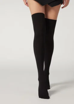 Women Calzedonia Microfibre Opaque Over-The-Knee Stockings