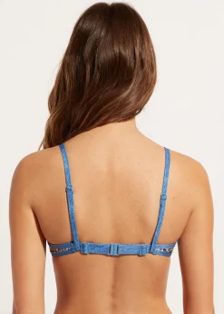 Women Calzedonia Mykonos Animal Print Padded Triangle Bikini Top