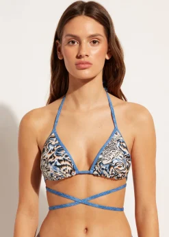 Women Calzedonia Mykonos Double Face Animal Print Triangle Bikini Top