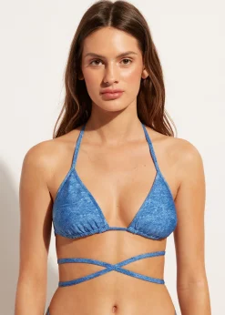 Women Calzedonia Mykonos Double Face Animal Print Triangle Bikini Top