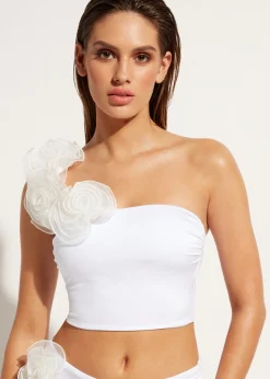 Women Calzedonia One-Shoulder Bandeau Tankini Top Bora Bora