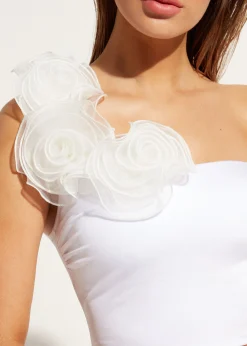 Women Calzedonia One-Shoulder Bandeau Tankini Top Bora Bora