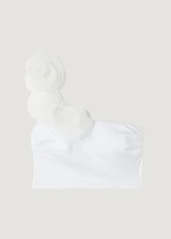 Women Calzedonia One-Shoulder Bandeau Tankini Top Bora Bora