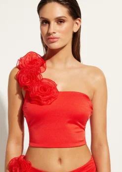 Women Calzedonia One-Shoulder Bandeau Tankini Top Bora Bora