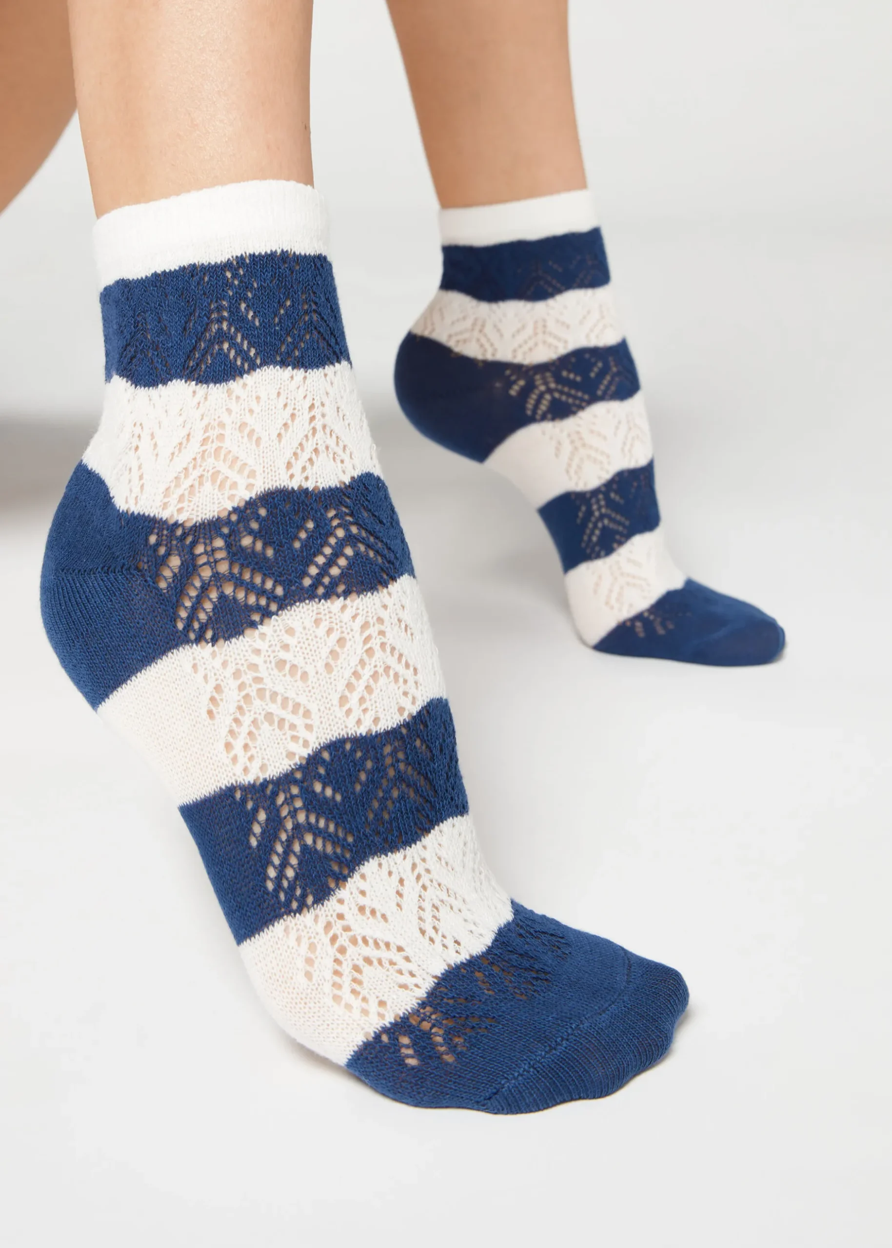 Women Calzedonia Openwork And Striped Short Socks