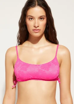 Women Calzedonia Padded Crop Bikini Top Antibes