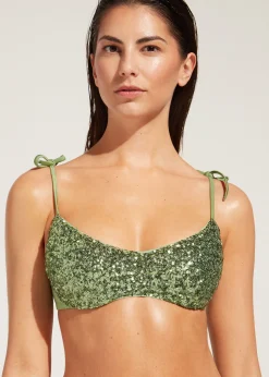Women Calzedonia Padded Crop Bikini Top Cannes