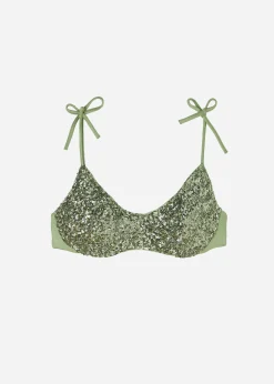 Women Calzedonia Padded Crop Bikini Top Cannes