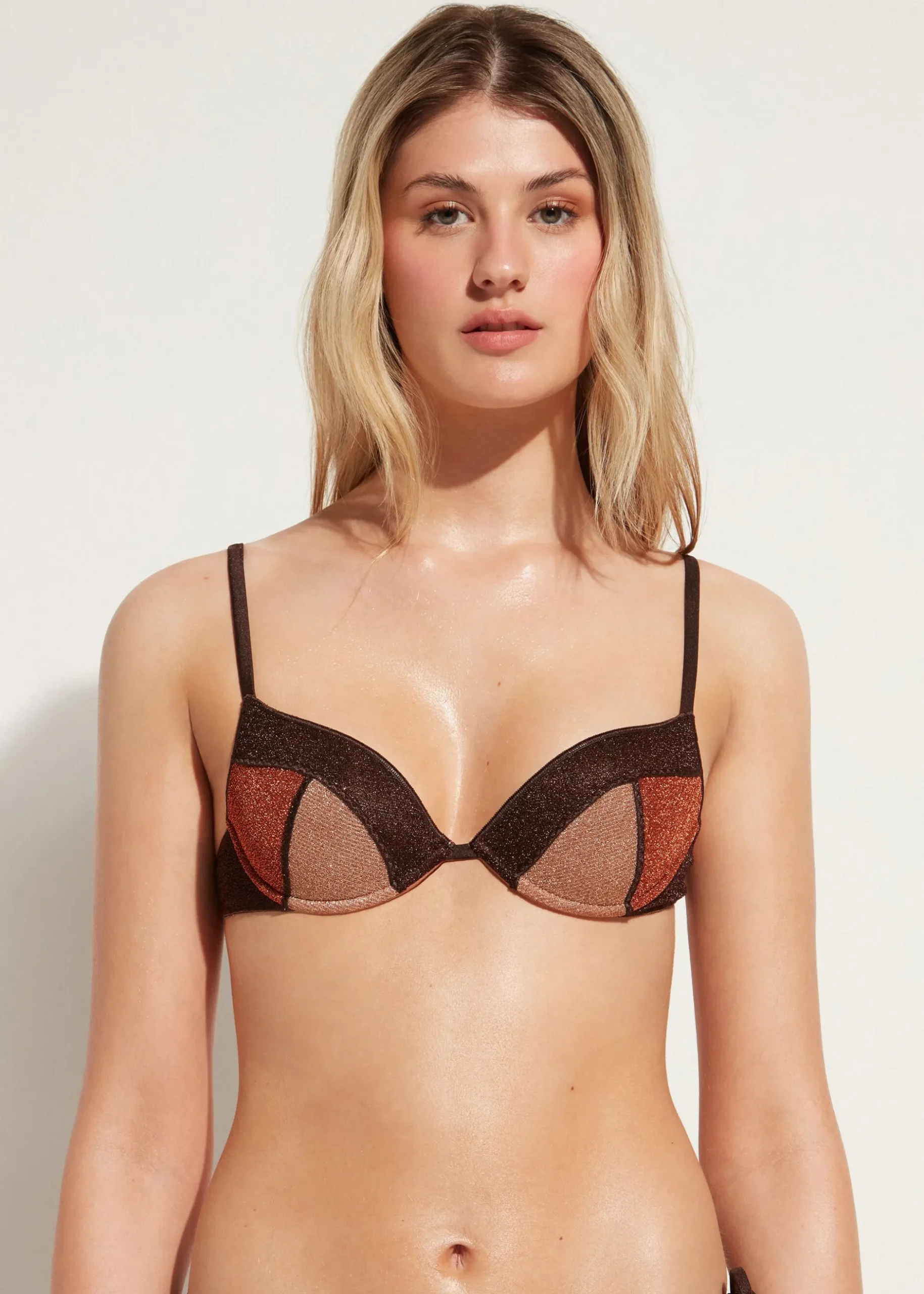 Women Calzedonia Padded Push-Up Bikini Top Lisbona