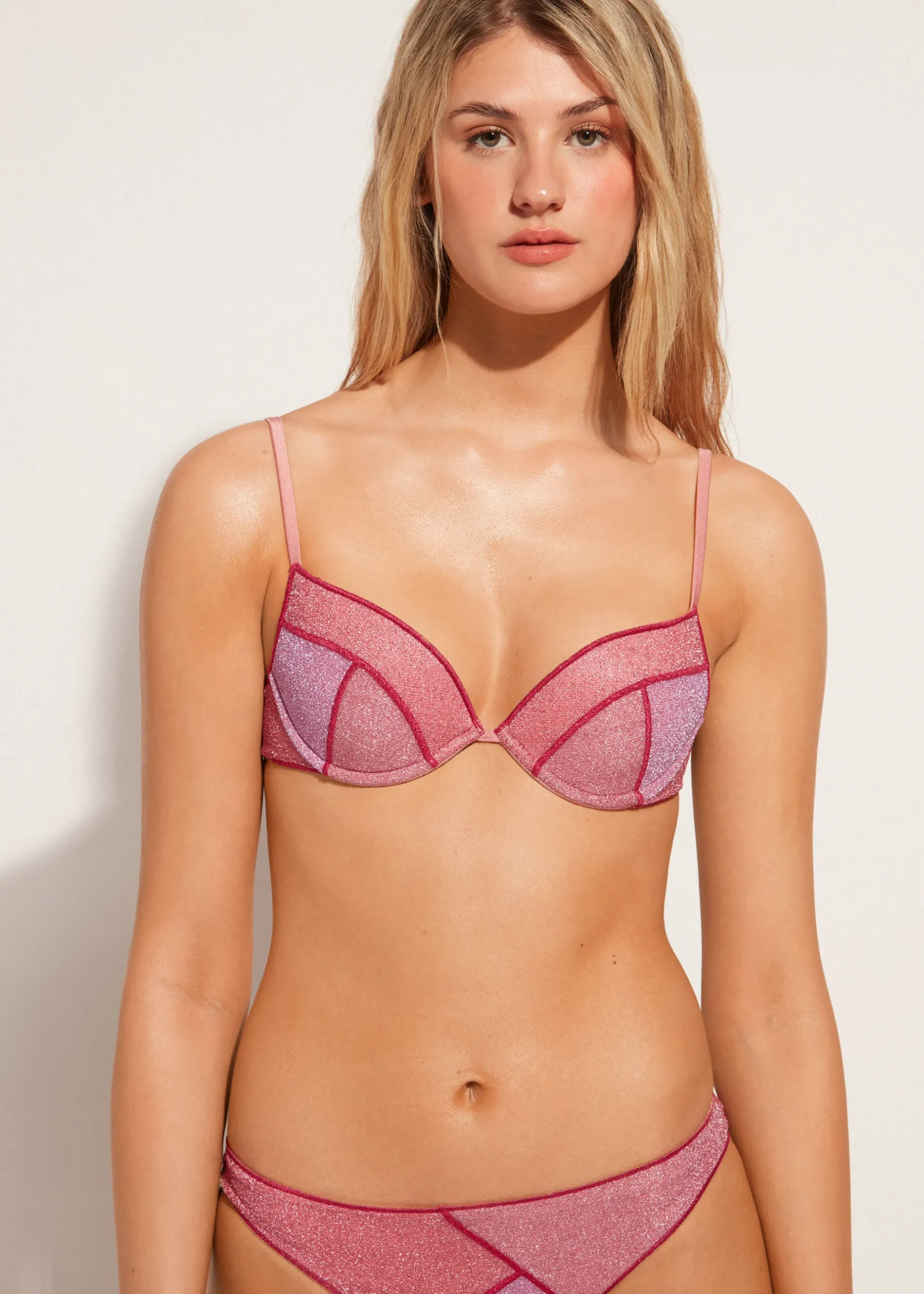 Women Calzedonia Padded Push-Up Bikini Top Lisbona
