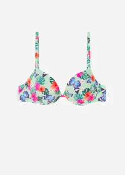 Women Calzedonia Padded Push-Up Bikini Top Malibu