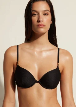 Women Calzedonia Padded Push-Up Bikini Top Casablanca