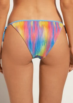 Women Calzedonia Plisse Tie Bikini Bottoms Maiorca