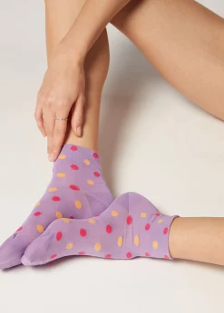 Women Calzedonia Polka Dot Pattern Short Socks