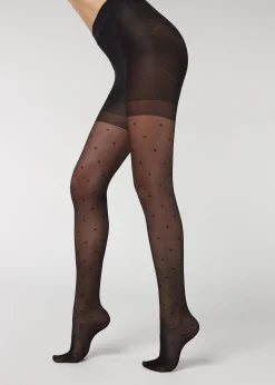 Women Calzedonia Polka Dot Total Shaper Tights